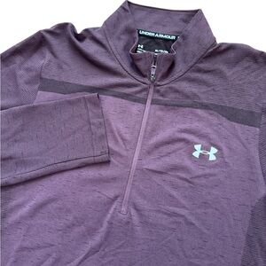 Under Armour Men’s‎ 1/2 Zip Up Lightweight Maroon Size XL Athletic Fitted Logo